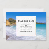 Save The Date Mariage photo Tropical Beach Island Paradise (Devant)