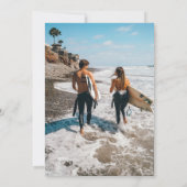Save The Date Mariage photo Tropical Beach Palm Tree (Dos)