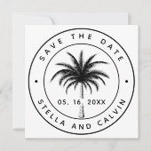 Save The Date Mariage photo Tropical Palm Tree (Devant)