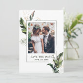 Save The Date Mariage photo Tropical Watercolor (Debout devant)