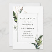 Save The Date Mariage photo Tropical Watercolor (Dos)