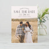 Save The Date Mariage photo typographie élégante (Debout devant)