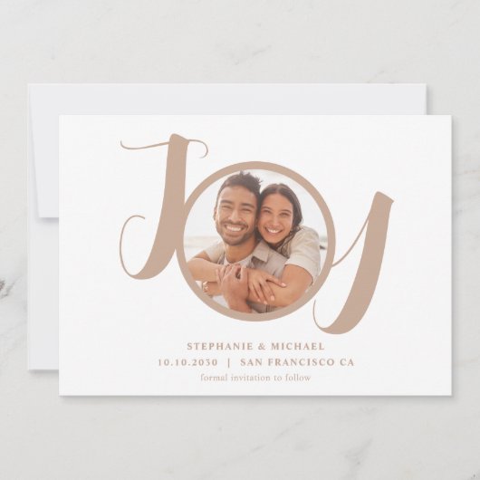 Save The Date Mariage photo typographie moderne (Devant)