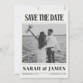 Save The Date Mariage photo unique du journal (Devant)
