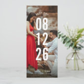 Save The Date Mariage photo unique Enregistrer la date (Debout devant)