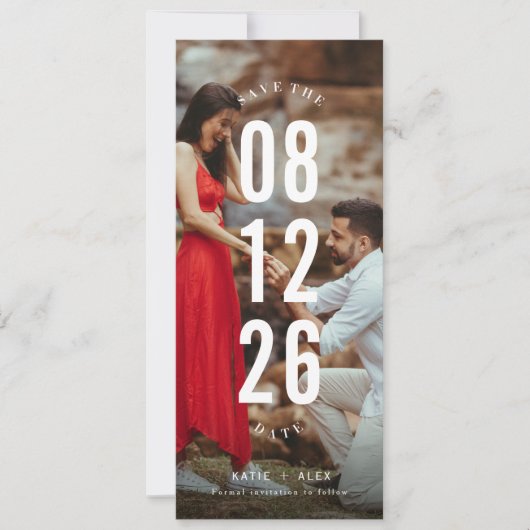 Save The Date Mariage photo unique Enregistrer la date (Devant)