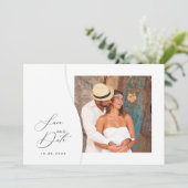 Save The Date Mariage Photo Unique Moderne (Debout devant)