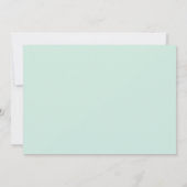 Save The Date Mariage photo vert menthe de bloc de couleur moder (Dos)