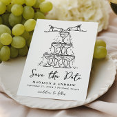 Save The Date Mariage photo Whimsical Champagne Tower