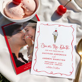 Save The Date Mariage photo Whimsical Ice Cream Cone