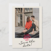 Save The Date Mariage photo Whimsical Retro dessiné à la main (Devant)