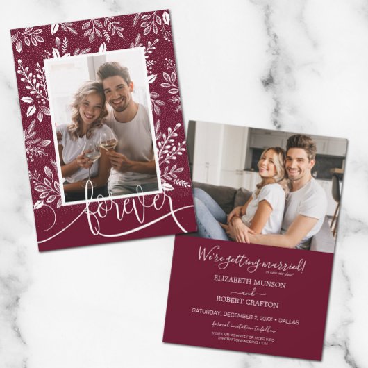 Save The Date Mariage photo White Botanical