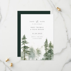 Save The Date Mariage photo Wild Forest Pine Tree