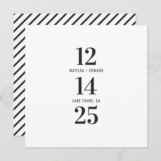 Save The Date Mariage photographique moderne, typographie graphi (Devant / Derrière)