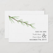 Save The Date Mariage Pine Bough Enregistrer La Date (Devant / Derrière)