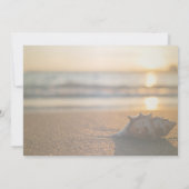 Save The Date Mariage Plage Coucher De Soleil Feux De Coquillage (Dos)