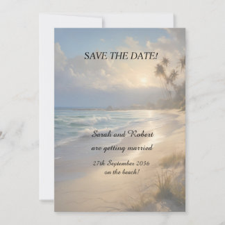 Save The Date Mariage Plage Économisez La Date