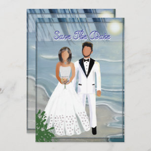 Save The Date Mariage plage Éloignez-vous