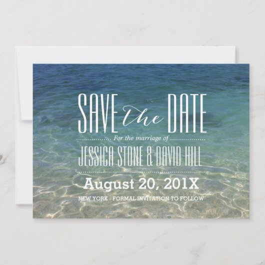 Save The Date Mariage plage Enregistrer la date (Devant)