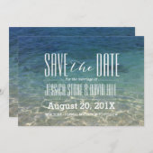 Save The Date Mariage plage Enregistrer la date (Devant / Derrière)