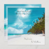 Save The Date Mariage plage Enregistrer la date (Devant / Derrière)