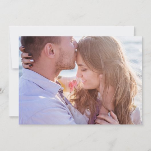 Save The Date Mariage Plage Simple Photo Enregistrer La Date (Dos)
