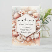 Save The Date Mariage Plage unique (Debout devant)