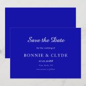Save The Date Mariage plat classique Sauvez la date avec Sty mod (Devant / Derrière)