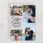 Save The Date Mariage portrait images multiples enregistrer la d (Devant / Derrière)