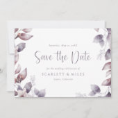 Save The Date Mariage pourpre (Devant)