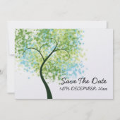 Save The Date Mariage printanier arbre tourbillonnant « Save The (Dos)