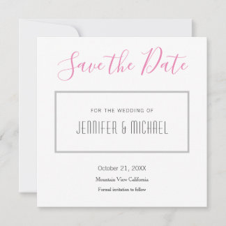 Save The Date Mariage professionnel minimaliste Plain moderne