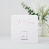 Save The Date Mariage professionnel minimaliste Plain moderne (Debout devant)