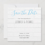 Save The Date Mariage Professionnel Mur Design moderne Ciel bleu (Devant)