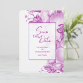 Save The Date Mariage Pruneau Enregistrez la date Quatre Photos (Debout devant)