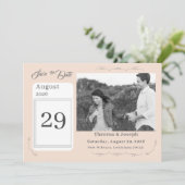 Save The Date Mariage purement catholique (Debout devant)