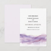 Save The Date Mariage Purple Mist (Devant / Derrière)