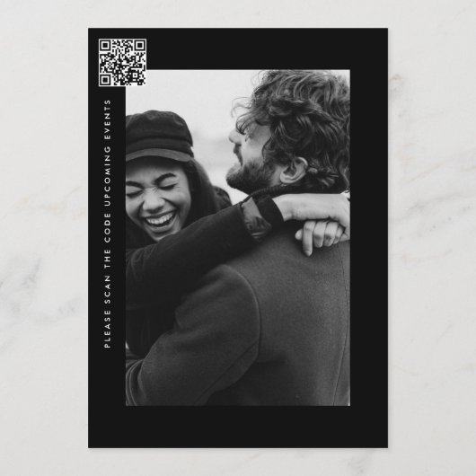 Save The Date Mariage QR CODE multi-photo modifiable (Dos)