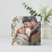 Save The Date Mariage QR de la couronne blanche classique (Debout devant)