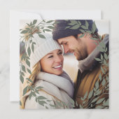 Save The Date Mariage QR de la couronne blanche classique (Devant)