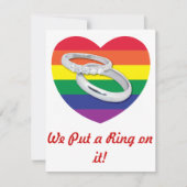 Save The Date Mariage Rainbow/Enregistrer la date (Devant)