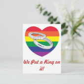 Save The Date Mariage Rainbow/Enregistrer la date (Debout devant)