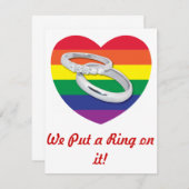Save The Date Mariage Rainbow/Enregistrer la date (Devant / Derrière)