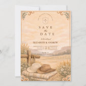 Save The Date Mariage Ranch du désert occidental (Devant)