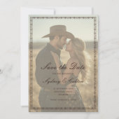 Save The Date Mariage Ranch Western Romantique (Devant)
