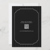 Save The Date Mariage Rayures Noires et Blanches Prépa (Dos)