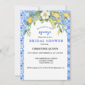 Save The Date Mariage Réception Citron et Carreau Marocain Main (Devant)