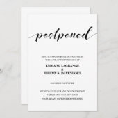 Save The Date Mariage reporté avec annonce de nouvelle date (Devant / Derrière)