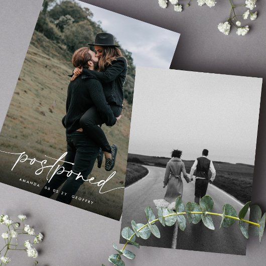 Save The Date Mariage reporté Modifier la date Photo QR CODE