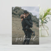 Save The Date Mariage reporté Modifier la date Photo QR CODE (Debout devant)